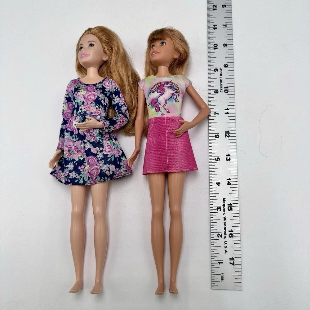 Barbie 2017 Skipper Babysitters Inc Doll Lot of 2 Blonde with Clothes
